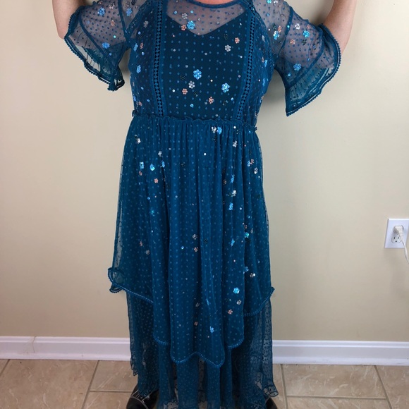 ANTHROPOLOGIE FEATHER BONE MEDIUM 2pc NEW Sequins - Picture 5 of 8